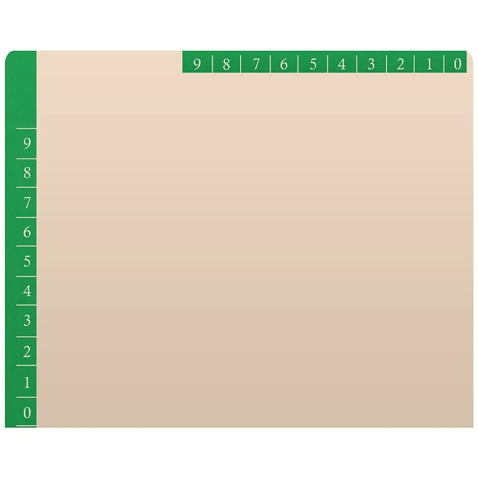 Medical Arts Press Standard Reinforced File Folder, Straight Cut, Letter Size, Manila/Dark Green, 50/Box (50693DG) Sale