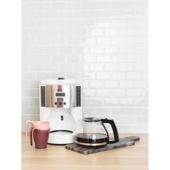 Coffee Makers<Melitta Aroma Enhance 10-Cups Automatic Drip Coffee Maker, White/Stainless Steel (MCM003PULWH0)