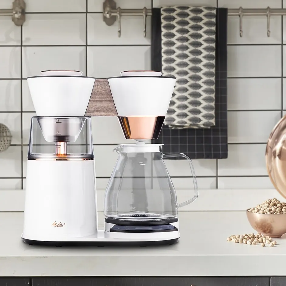Coffee Makers<Melitta Vision Luxe 12-Cups Automatic Drip Coffee Maker, Copper/White (MCM002WULGW1)