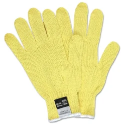 Work Gloves<MCR Safety Memphis 9370 Dupont Kevlar String Knit Gloves, 7 Gauge, ANSI Cut Level 2, Yellow, Large, 1 Dozen (9370L)