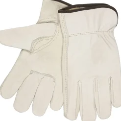 Work Gloves<MCR Safety Memphis Glove Select Grade Grain Cowhide Leather Drivers Gloves, Natural, Extra-Large, 12/Pair (3211XL)