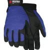 Work Gloves<MCR Safety Memphis Gloves® Fasguard™ Clarino® Synthetic Leather Palm Multi-Task Gloves, Blue/Black, Extra-Large