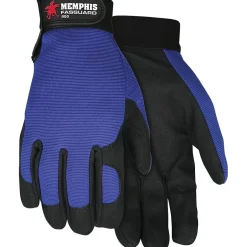 Work Gloves<MCR Safety Memphis Gloves® Fasguard™ Clarino® Synthetic Leather Palm Multi-Task Gloves, Blue/Black, Extra-Large