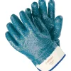 Work Gloves<MCR Safety Memphis Gloves® Predator® Fully Coated Gloves, Nitrile, Lined Safety Cuff, Large, Blue, 12 Pair/Box