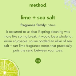 Method Liquid Dish Soap, Lime & Sea Salt, 18 oz. (10184)