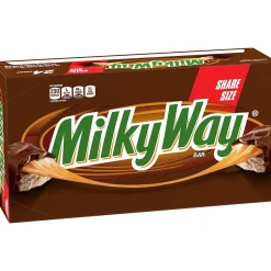 Chocolate<Milky Way Milk Chocolate Sharing Size Candy Bar, 3.63 oz Bar, 24/Box (MMM04401)