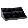 Coffee Organizers<Mind Reader 11 Compartment Plastic Condiments Countertop Organizer, Black (COMORG-BLK)