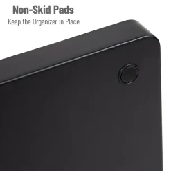 Coffee Organizers<Mind Reader 14 Compartment Plastic Cup and Condiments Countertop Organizer, Black (COMORG2-BLK)