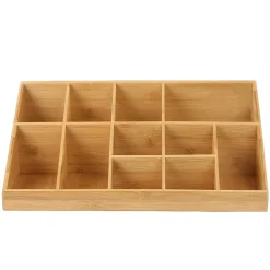 Coffee Organizers<Mind Reader 11 Compartment Wood Cup and Condiment Organizer, Brown (COMORGBM-BRN)
