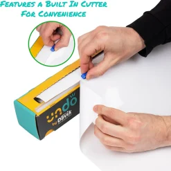 Clearance Adhesive Dry-Erase Whiteboard Roll with Dry Erase Markers, 24