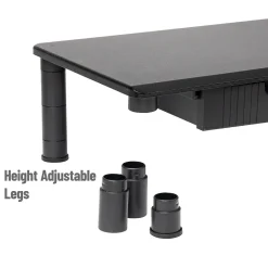 Mind Reader Adjustable Dual Monitor Stand with Drawers, Black (DUBMODR-BLK)* Monitor Mounts & Stands