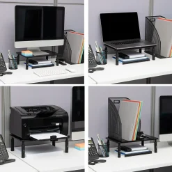 Mind Reader Adjustable Monitor Stand and Ventilated Laptop Riser, Black (4LEGMET-BLK)* Monitor Mounts & Stands