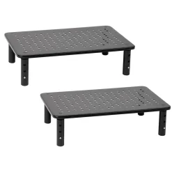 Mind Reader Adjustable Monitor Stand and Ventilated Laptop Riser, Black, 2/Pack (4LEGM2PK-BLK)* Monitor Mounts & Stands