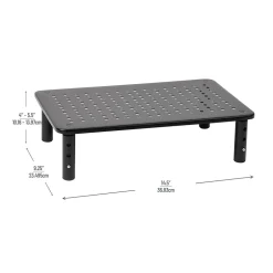 Mind Reader Adjustable Monitor Stand and Ventilated Laptop Riser, Black, 2/Pack (4LEGM2PK-BLK)* Monitor Mounts & Stands