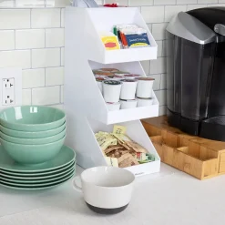 Coffee Organizers<Mind Reader 5-Compartment Acrylic Coffee Organizer, White (3TCORG-WHT)