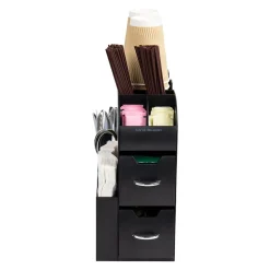 Coffee Organizers<Mind Reader 11-Compartment Coffee Cup and Condiment Organizer, Black, 2/Pack (2CAD01-BLK)