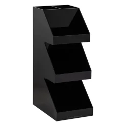 Coffee Organizers<Mind Reader 5-Compartment Coffee, Tea, Utensil and Condiment Countertop Organizer, Black (3TCORG-BLK)