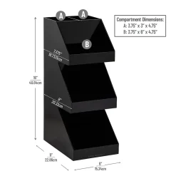 Coffee Organizers<Mind Reader 5-Compartment Coffee, Tea, Utensil and Condiment Countertop Organizer, Black (3TCORG-BLK)