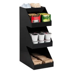 Coffee Organizers<Mind Reader 5-Compartment Coffee, Tea, Utensil and Condiment Countertop Organizer, Black (3TCORG-BLK)