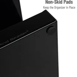 Coffee Organizers<Mind Reader 5-Compartment Coffee, Tea, Utensil and Condiment Countertop Organizer, Black (3TCORG-BLK)