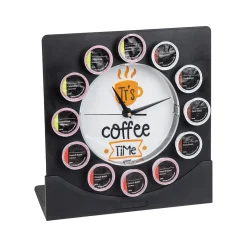 Coffee Organizers<Mind Reader 12-Compartment Plastic Coffee Clock Pod Organizer, Black/White (PODCLOCK-BLK)