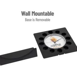 Coffee Organizers<Mind Reader 12-Compartment Plastic Coffee Clock Pod Organizer, Black/White (PODCLOCK-BLK)