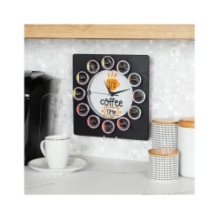 Coffee Organizers<Mind Reader 12-Compartment Plastic Coffee Clock Pod Organizer, Black/White (PODCLOCK-BLK)