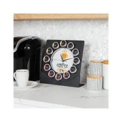Coffee Organizers<Mind Reader 12-Compartment Plastic Coffee Clock Pod Organizer, Black/White (PODCLOCK-BLK)