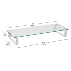 Mind Reader Contemporary Monitor Stand and Laptop Riser, Clear (GLASS-CLR)* Monitor Mounts & Stands
