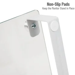 Mind Reader Contemporary Monitor Stand and Laptop Riser, Clear (GLASS-CLR)* Monitor Mounts & Stands