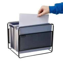 Mind Reader Hanging File Folder Organizer, Black (BOXFILE-BLK) Hot