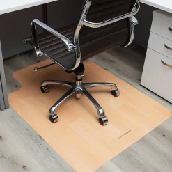 Hard Floor Chair Mat with Lip, 36" x 48'', Brown PVC (WDOFFCMAT-BRN) Chair Mats