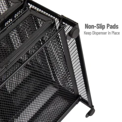 Coffee Organizers<Mind Reader Metal 5-Compartment Tea Bag Organizer, 120 Tea Bag Capacity, Black (MMTDR5-BLK)