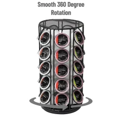 Coffee Organizers<Mind Reader Metal Single Serve Coffee Pod Carousel, 35 Pod Capacity, Black (METCAR35-BLK)