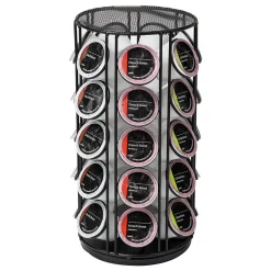 Coffee Organizers<Mind Reader Metal Single Serve Coffee Pod Carousel, 35 Pod Capacity, Black (METCAR35-BLK)