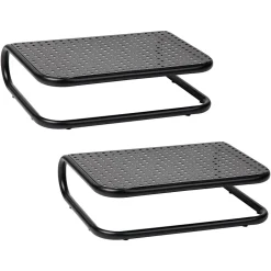 Mind Reader Monitor Stand and Ventilated Desktop Organizer, Black, 2/Pack (2CHORDMON-BLK)* Monitor Mounts & Stands