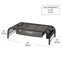 Mind Reader Monitor Stand with Paper Tray, Up to 24