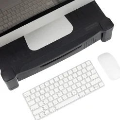 Mind Reader Monitor Stand Riser with Drawer Storage, Black (DRPLMONST-BLK)* Monitor Mounts & Stands