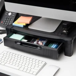 Mind Reader Monitor Stand Riser with Drawer Storage, Black (DRPLMONST-BLK)* Monitor Mounts & Stands