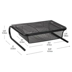 Mind Reader Monitor Stand Ventilated with Paper Tray, Black (MESHKING-BLK)* Monitor Mounts & Stands