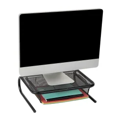 Mind Reader Monitor Stand Ventilated with Paper Tray, Black (MESHKING-BLK)* Monitor Mounts & Stands