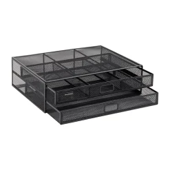 Mind Reader Monitor Stand Laptop Riser with Storage Drawer, Black (2TDMESHY-BLK)* Monitor Mounts & Stands