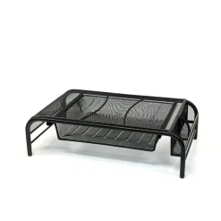 Mind Reader Monitor Stand with Paper Tray, Metal, (MESHMONSTA-BLK)* Monitor Mounts & Stands