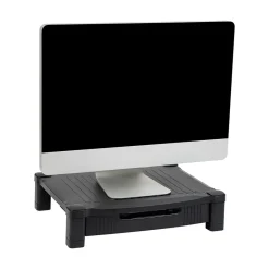 Mind Reader Monitor Stand Riser with Storage Drawer, Black (DRPLMONST-BLK)* Monitor Mounts & Stands