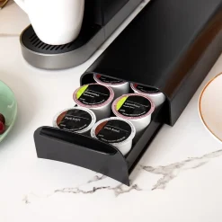 Coffee Organizers<Mind Reader Plastic Coffee Pod Storage Drawer For 12-14 Capacity, Black (TRY03-BLK)