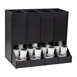 Coffee Organizers<Mind Reader Plastic 4-Compartment Single Serve Coffee Pod Dispenser, 120 Pod Capacity, Black (CPODBK-BLK)