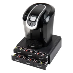 Coffee Organizers<Mind Reader Plastic 2-Tier 6-Drawer Coffee Pod Storage Drawer, 72 Pod Capacity, Black (TRY6PC-BLK)