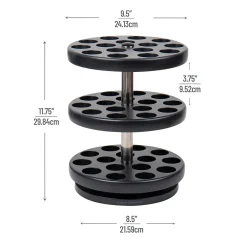 Coffee Organizers<Mind Reader Plastic 3-Tier Single Serve Pod Carousel, 45 Pod Capacity, Black (PODSUS45-BLK)