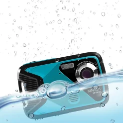Cameras & Camcorders<MINOLTA 21 MP 1080p Digital Waterproof Camera, 4x Digital Zoom, Teal (MN30WP-TL)