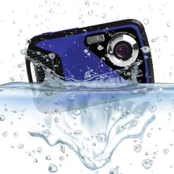 Cameras & Camcorders<MINOLTA 21 MP/1080p Waterproof Digital Camera with 4x Digital Zoom, Blue (MN30WP-BL)